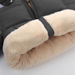 Kimjun Toddler Baby Hooded Puffer Jacket Boys Girls Kids Thicken Warm Winter Coat Fleece Outerwear black 80