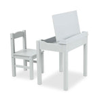 Melissa & Doug Wooden Lift-Top Desk & Chair - Gray , Grey