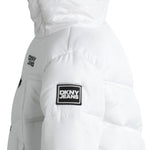 DKNY Infant Toddler Baby Girls' Winter Jacket - Fleece Lined Quilted Bubble Puffer Parka Coat for Girls (Sizes:12M-4T), Size 12 Months, White