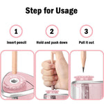 Aogwat Pencil Sharpener Electric Pencil Sharpener for Kids, Blade to Fast Sharpen, Suitable for No.2/School/Classroom/Office/Home (Pink)