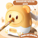 Pencil Sharpener Students Creative Children's Primary School Pencil Sharpener, Portable mini (Little Bear)