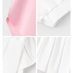 PATPAT Girls 2 Piece Tennis Skirt Set Size 8-9 Pink Tank Tops and White Skort Athletic Sets Sleeveless Tops + High Waisted Pleated Skort 2 Piece Outfits Little Girls Clothes Dance Outfits