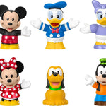 Fisher-Price Little People Toddler Toy Disney Mickey Mouse & Friends 6-Piece Figure Set for Preschool Pretend Play Kids Ages 18+ Months