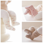 J Poqobog Baby Crew Socks,Grips Combed Cotton Socks Toddler Non-Skid for Girls,Boys Non Slip/Anti Skid 9-Pack(2-3T,Girls2-9 Pairs)
