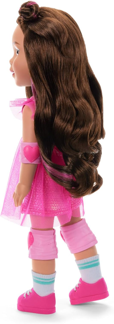 American Girl, AG Sisters Lea Doll, with Hazel Eyes, Long Wavy Brown Hair with Hot-Pink Highlights, 14.5", Ages 4+
