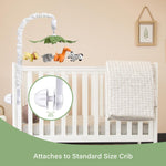 Crib Mobile, Baby Mobile with 12 Lullabies, Musical Baby Crib Mobile for Boys or Girls, Safari Animals Crib Toys Hanging, Safari Nursery Decor