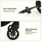 INFANS 2 in 1 Baby Stroller, Convertible Stroller with Bassinet Reversible Seat Adjustable Backrest Canopy One Hand Fold, Compact Toddler Pushchair for Kids Infants Newborns 0-36 Months (Black)