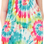 Toddler Baby Girls Romper Sleeveless Jumpsuit Summer Clothes Adjustable Tie-Up Strap with Pocket Headband 1-5T