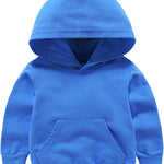 Baby Kids Boy Girl Solid Casual Pocket Hoodie Sweatershirt Long Sleeve Pullover Tops 1-6T