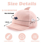Shark Baby Boys Cap Fashion Cartoon Baseball Cap for Boys Girls Summer Infant Sun Protect Hat 3-18 Months (Pink Shark, 3-18 Months)