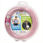 Kalencom Potette Plus 2-in-1 Travel Potty and Trainer Seat - Dual-Purpose Potty Training Toilet Seat - Portable Potty for Toddler Travel - With Durable, Lock-In Legs and Splash Guard - Pastel Pink