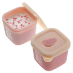 Silicone Baby Food Containers, 4 oz Reusable Baby Food Storage Jars with Lids, Perfect for Infant & Toddler (Powder Rose+Dusty Lilac)