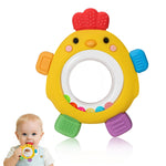 Easter Baby Teething Toy for Babies Over 3 Months, BPA-Free Silicone Teether, Teething Relief & Fun Play with Rattle, Perfect Baby Easter Basket Stuffers & Baby Toys