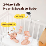 NETVUE Peekababy Baby Camera Monitor, Wireless Baby Monitor with Camera & Audio, 4-in-1 Crib Mount, Smart App, Sleep Analysis & Two-Way Talk (White)