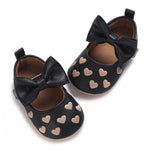 LAFEGEN Baby Girls Mary Jane Flats with Bownot Non Slip Soft Sole PU Leather Newborn Infant Toddler First Walker Cirb Dress Shoes(12-18 Months Toddler 21 Black)