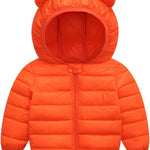 Winter Coats Puffer Padded Jacket for Toddler Boys Girls Kids Light Outwear Cute Bear Ears with Hoods Clothing