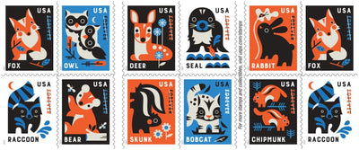 Baby Wild Animals 2025 (Book of 20) First-Class Mail Forever Postage Stamps