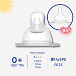 MAM Bottle Nipples Extra Slow Flow Nipple Size 0, for Newborn Babies and Older, SkinSoft Silicone Nipples for Baby Bottles, Fits All MAM Bottles, 4 Count (Pack of 1)
