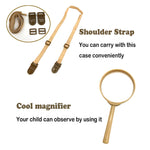 JTCJozz Bug Catcher Kit, Kids Bug Collection Kit, Outdoor Nature Explorer Kit with Tweezers, Magnifying Glass, Science Educational Kit, Bug Observation Container for Boys and Girls (Gold)