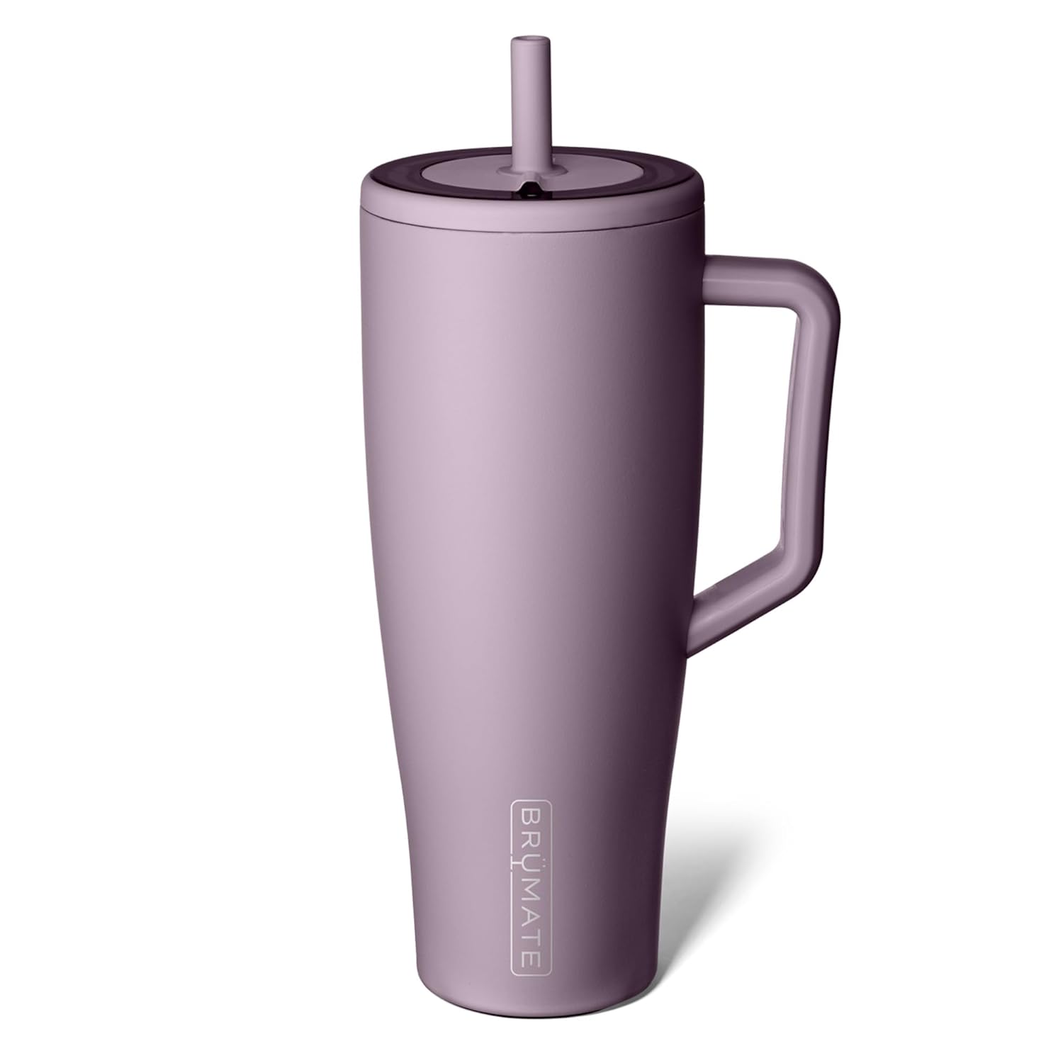 BrüMate Era 40 oz Tumbler with Handle and Straw | 100% Leakproof Insulated Water Bottle Tumbler with Lid and Flexible SoftSip Straw | Made of Stainless Steel | Cup Holder Friendly | 40oz (Lavender)
