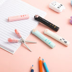 Demissle 4 Pcs Cute Mini Cat Paw Scissors, Stainless Steel Fun Cartoon Portable Pocket Small Folding Safety Scissors for Paper Cutting, Scrapbooking, Crafting