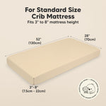 KeaBabies 2-Pack Organic Crib Sheets for Boys, Girls - 52x28 Fitted Crib Mattress Sheet Neutral, Breathable Jersey Cotton Cover for Baby Bed, Toddler Mattress, Soft & Cute Prints (Khaki)