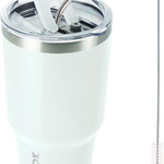 BJPKPK 30oz Stainless Steel Tumbler Color Block Insulated Tumblers Cup with Lid and Straw, Double Walled Travel Coffee Mug,Mint