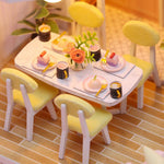 GuDoQi DIY Miniature Dollhouse Kit, Tiny House kit with Furniture and Music, Miniature House Kit 1:24 Scale, Great Handmade Gift for Birthday Christmas, Sweet Time House