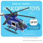 ANJARU Helicopter Toy with Lights and Sound,Simulative Rescue Helicopter Toddler Kids Toys for Kids Aged 3 4 5 6 Pull-Back Propeller Army Toys Toddler Kids Boys Gifts (Police.-Helicopter)