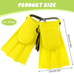 Kids Flippers 1 Pair 4.7x7.3in EVA & PVC Diving/Swimming Flippers with Adjustable Strap Portable Replacement Kids Swim Fins for Summer AdventureKids