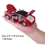 gidoyi Toy Car Model S Alloy Model Cars Pull Back Vehicles 1/32 Scale Car Toys for Toddlers Kids (Red)
