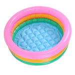 Soft Inflatable Swimming Pool, Kids Paddling Pool 3 Ring with Inflatable Safety Floor for Family Toddlers Children Garden -A (S) Children Swimming