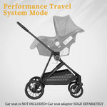 Lite 2.0 Baby Stroller with Bassinet Mode, 2-in-1 Foldable Infant Stroller with Reversible Seat and UPF 50+ Canopy, Black