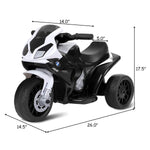 Costzon Kids Electric Ride on Motorcycle w/Headlights &Music, Pedal, Licensed BMW 6V Battery Powered 3 Wheels Motorcycle Toy for Children Boys & Girls (Black)