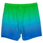 RUGGEDBUTTS Boys UPF50+ Stretch Swim Trunks - Neon Ocean Ombre, 3-6m