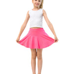 Toddler Skirt Little Girls Athletic Uniform Skorts Golf Outfit Cheer Tennis Skirts with Shorts Green+Light Purple+Peach5-6Y