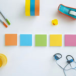 Post-it Super Sticky Notes, 3x3 in, 6 Pads, 2X The Sticking Power, Energy Boost Collection, Bright Colors (Orange, Pink, Blue, Green),Recyclable (654-6SSAU)