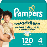 Pampers Swaddlers Diapers, Size 5 (20-37 lbs), 132 Count, Absorbent, Keeps Baby Dry and Comfortable, Skin Safe Disposable Baby Diaper (Packaging May Vary)