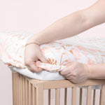 The Peanutshell 4-Pack Fitted Crib Sheet Set - Super Soft & Breathable Baby Girl Crib Sheets, Nursery Decor, Fit for Standard Mattress Cover- Whimsical Floral