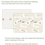 BG-BABYGO Baby Play Mat 50"*78" Foldable Foam Baby Play Mat for Floor Reversible Waterproof Playmats for Babies Boy and Toddlers Infants Edge Reinforcement Crawling Mat for Indoor&Outdoor&Travel
