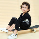 Kucnuzki 2T Boys Clothes Kids Baby Boys Clothes Long Sleeve Boys Shirts Sweatshirt Tops Shirt Cotton Sweatsuit Sweatpants Pants Set 2T-3T Boy Boutique Clothes Winter Baby Clothes Boy