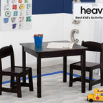 Delta Children MySize Kids Wood Table and Chair Set (2 Chairs Included) - Ideal for Arts & Crafts, Snack Time, Homework & More - Greenguard Gold Certified, Dark Chocolate, 3 Piece Set
