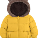 Enlifety 6M-5T Baby Toddler Winter Fleece Coat Boys Girls Cute Bear Ear Hooded Jackets with Pockets
