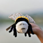 TAMMYFLYFLY Soft Bee Plush Toy, Stuffed Animal Doll,Cute Honeybee Plush Doll,17cm
