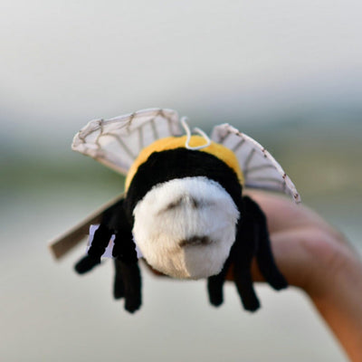 TAMMYFLYFLY Soft Bee Plush Toy, Stuffed Animal Doll,Cute Honeybee Plush Doll,17cm