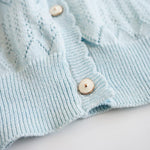 Baby Girls Cotton Cardigan Spring Autumn Thin Sweater Kids Long Sleeve Coat Top Sky Blue