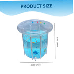 Kiddie Pool 29.5x31.5in Inflatable Baby Pool Cartoon Pattern Baby Swimming with Drainage Transparent Sealed PVC Cooling Toddler for Hot Days, Swimming Pools
