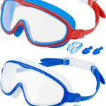 Rantizon Swim Goggles 2 Pack, Wide View Anti Fog&UV Swimming Goggles for Audlt, No Leaking Summer Gifts for Men Women Kid