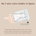 Suavinex Zero Zero Anti Colic Baby Bottle, No 1 Spanish Baby Bottle Brand, Minimizes Bottle Rejection & Nipple Confusion, Perfect for Combo Feeding, 2pk, 9oz/270mL, Deep Tone, Medium Flow Nipple