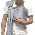 Vlokup Baby Water Ring Sling Carrier | Lightweight Breathable Mesh Baby Wrap for Infant, Newborn, Kids and Toddlers | Perfect for Summer, Swimming, Pool, Beach | Great for Dad Too Light Gray